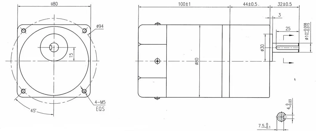 (4RK30A-CF 4GN3K-180K) 80mm Gear Motor Electric Motors 30W