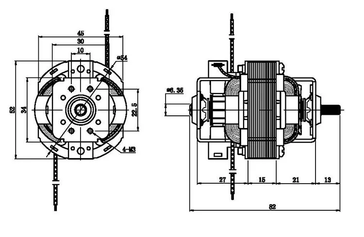 127V 60Hz 90W AC Electrical Universal Motor for Crusher