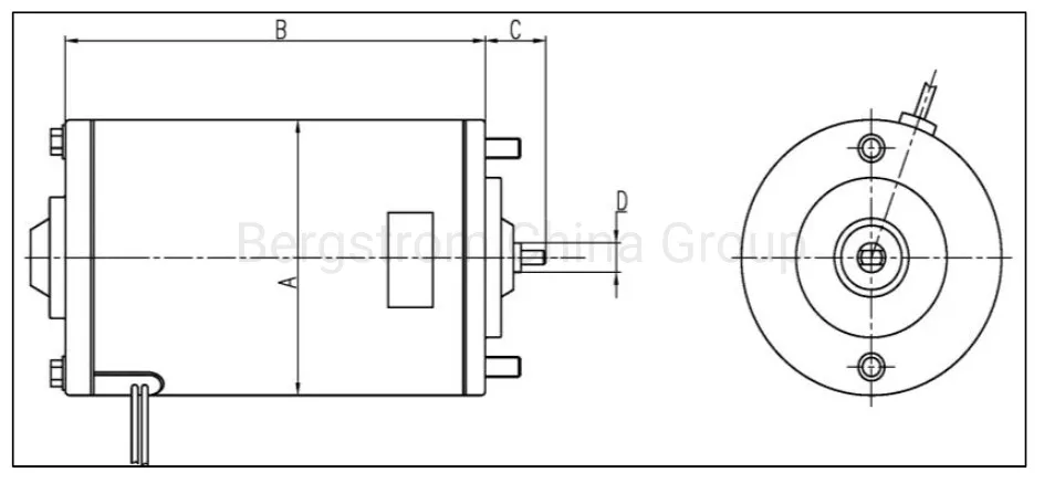 12V, 24V, 36V, 48V up to 1,000W Outboard boat motor dc trim motor tilt motor electric motor oil pump motor BZY77 -0401