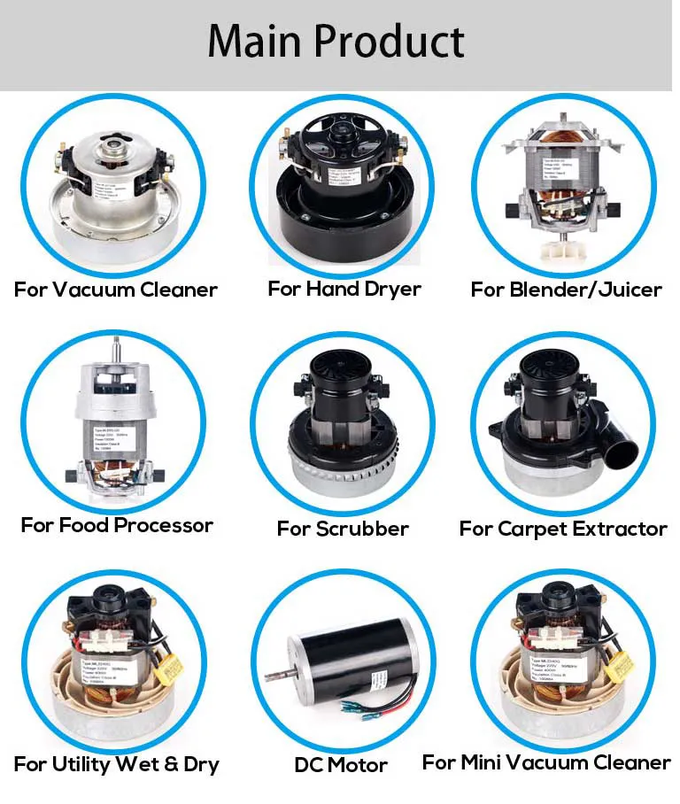 1600W AC Double Stage Vacuum Cleaner Motor Price (ML-ES2)