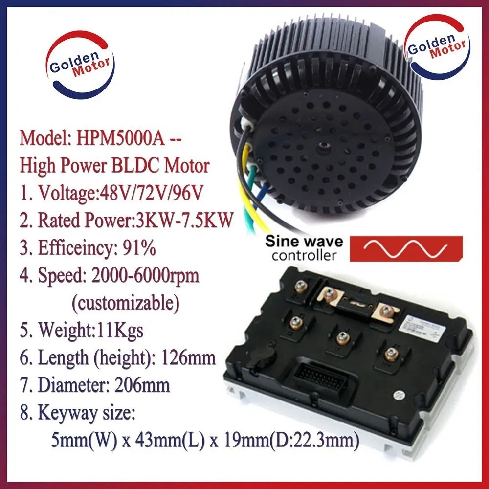 2020 Golden motor brushless 5kw motor 48V electric motorcycle BLDC motor