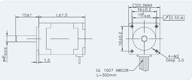 20mm 1.8 Degree Enhanced Hybrid Stepper Motor (MP020NA101)
