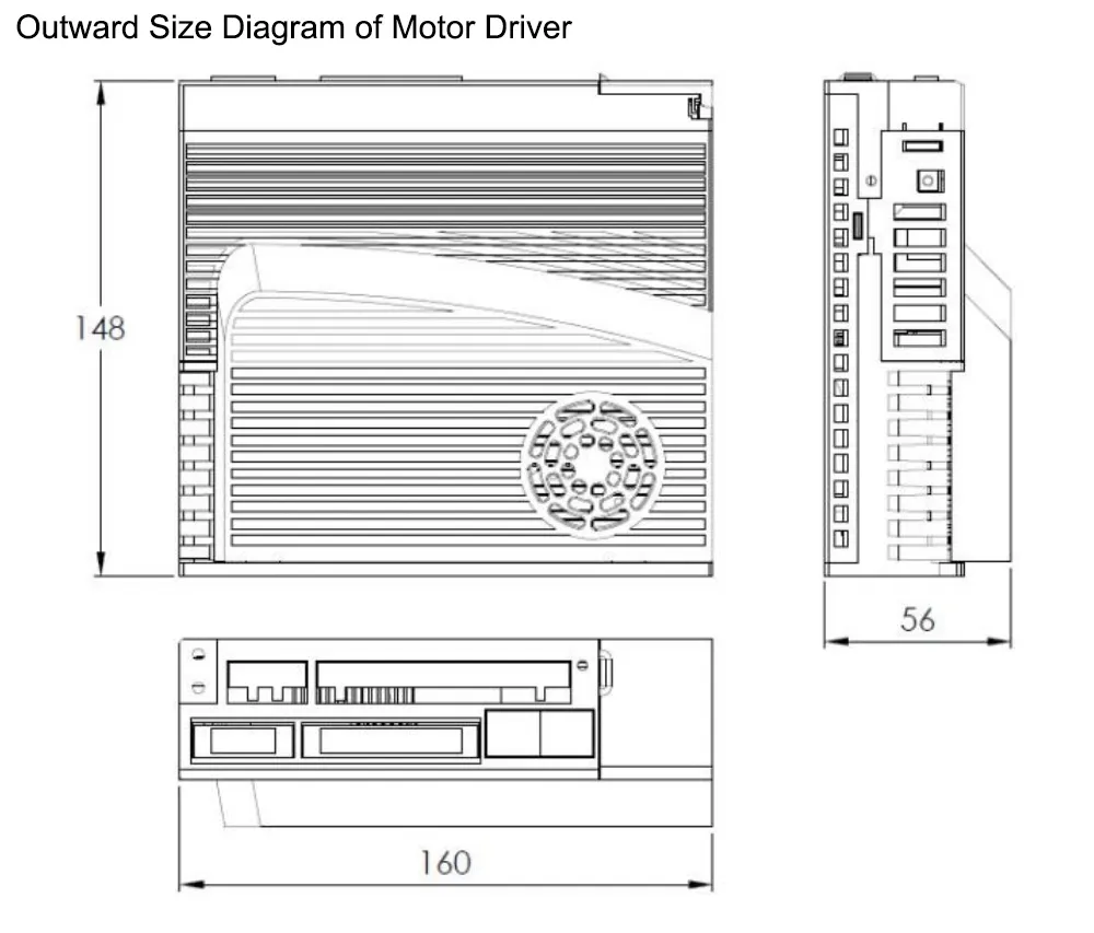 3 Phase Ce Quality 730W AC Servo Motor and Driver 220V or 110V 3000rpm 80mm 3.5nm DC Motor for Wood Carving Machine