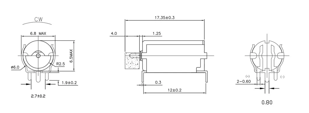 3V DC Small Electric Vibrating Motors 0610 0612 for Most PCB Board