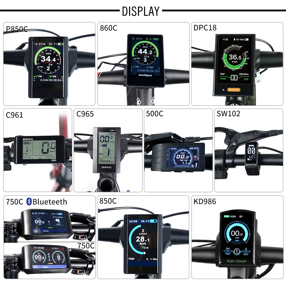 48V 350W Bafang BBS01b MID Drive Motor Electric Bike Conversion Kit with Rack Battery