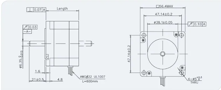 57mm 1.8 Degree Enhanced Hybrid Stepper Motor (MP057SB202)