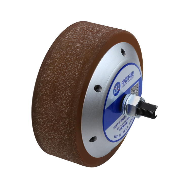 6.5inch 48V 500W 22n. M Torque 200kg Load 200rpm Low Speed High Precision PU Tire Brushless DC Hub Servo Motor with Encoder for Mobile Robot