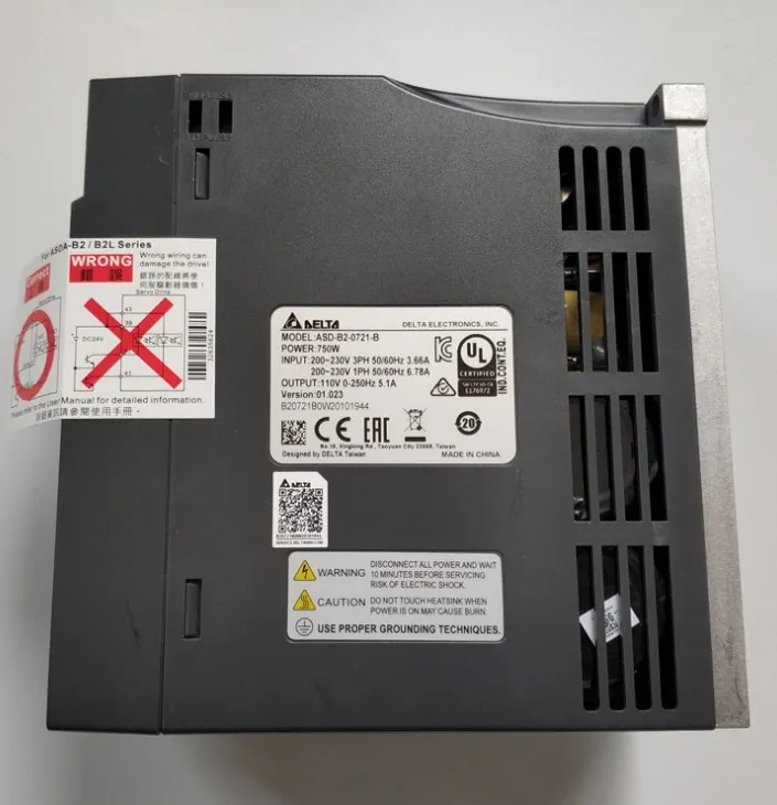 750W Delta AC Servo Motor Drive Ecma-C20807RS+Asd-B2-0721-B