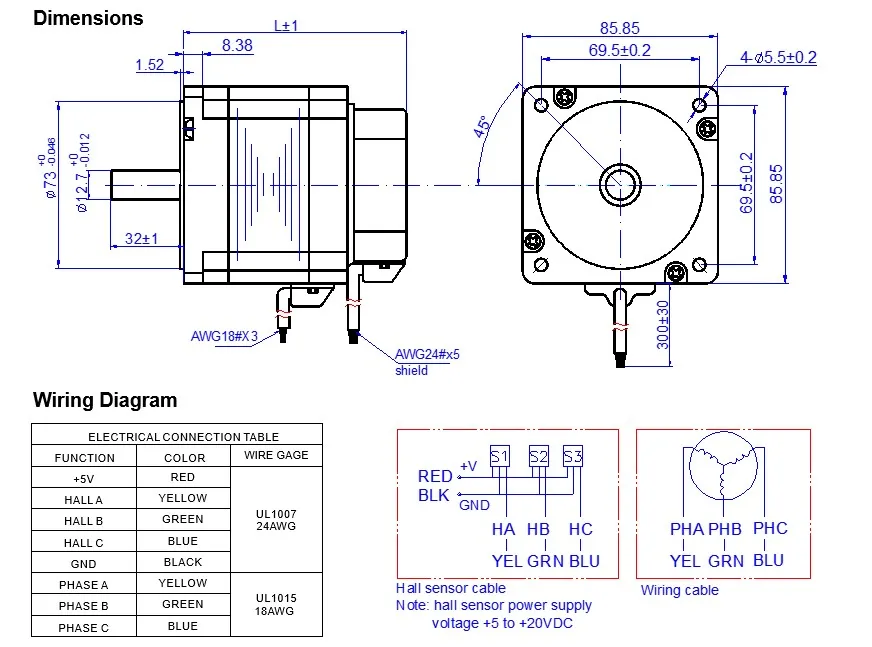 86BL3A125-31040 DC Motor Electric Motor Low Voltage DC Motor BLDC Motor/Brushless DC Motor