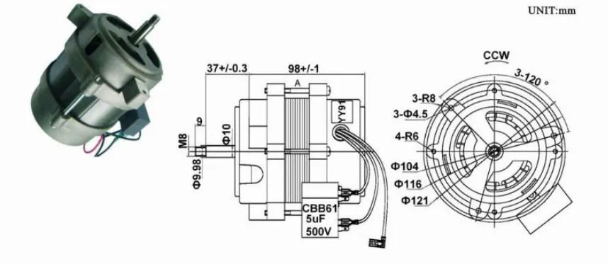AC Single-Phase Capacitor Motor for Lampblack Machine