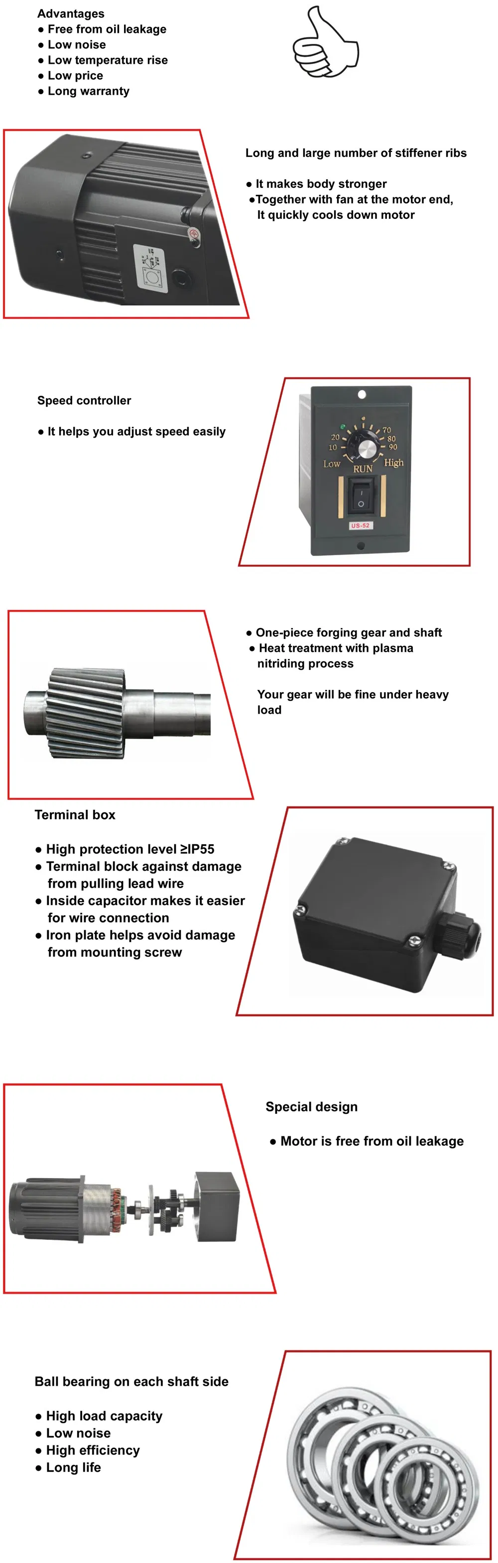 Ang 60W 90*90mm AC Right Angle Gear Motor