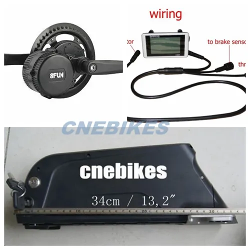 Bafang /8fun Electric Bike MID Crank Drive Motor Kit with Lithium Battery Bafang /8fun Electric Bike MID Crank Drive Motor Kit with Lithium Battery
