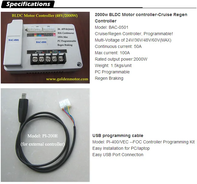 BLDC 1500W Electric Motorcycle Conversion Kit 48V /72V   for Motorcycle