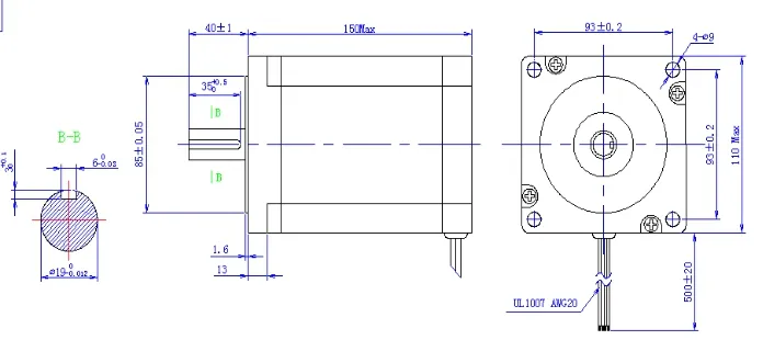 China 3phase Stepper Motor NEMA42 Stepping Motor for CNC Sewing Machine