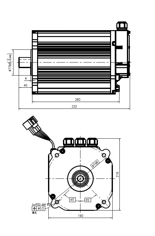 Customized Functions Available Permanent Magnet Motor 10kw3000rpm96V