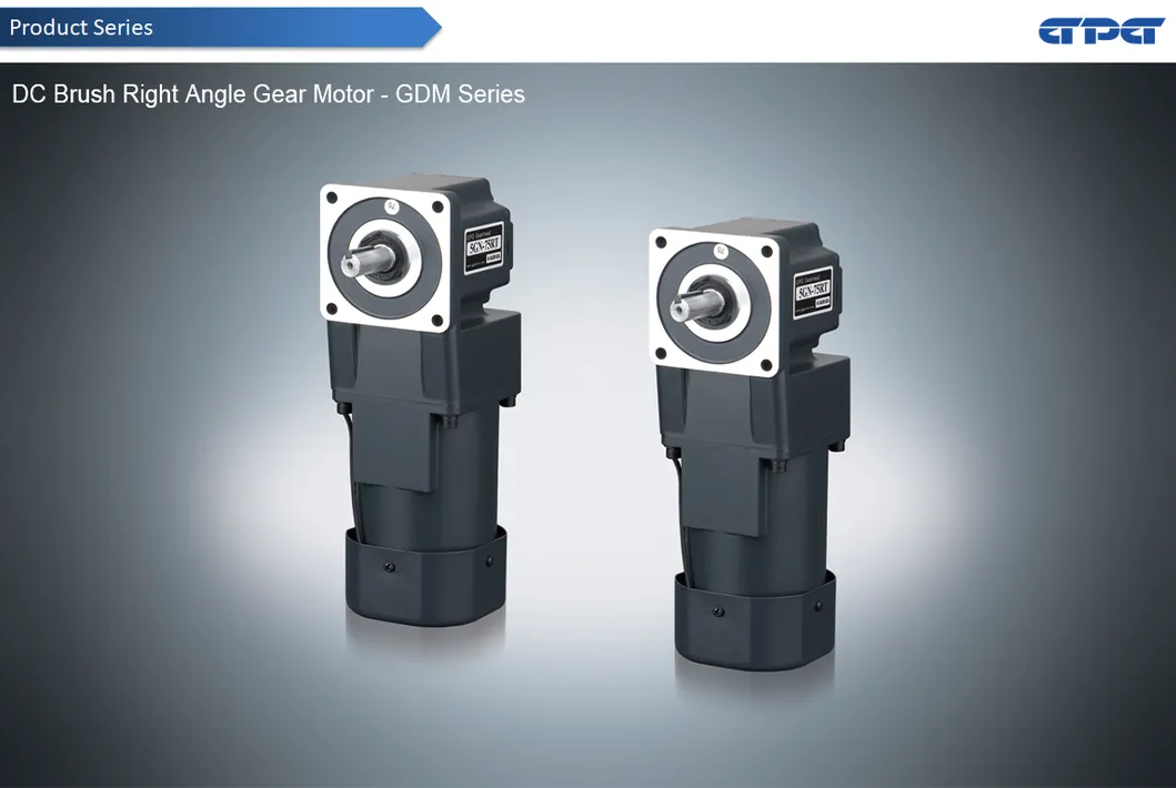 DC Brush Right Angle Gear Motor 60mm 15W