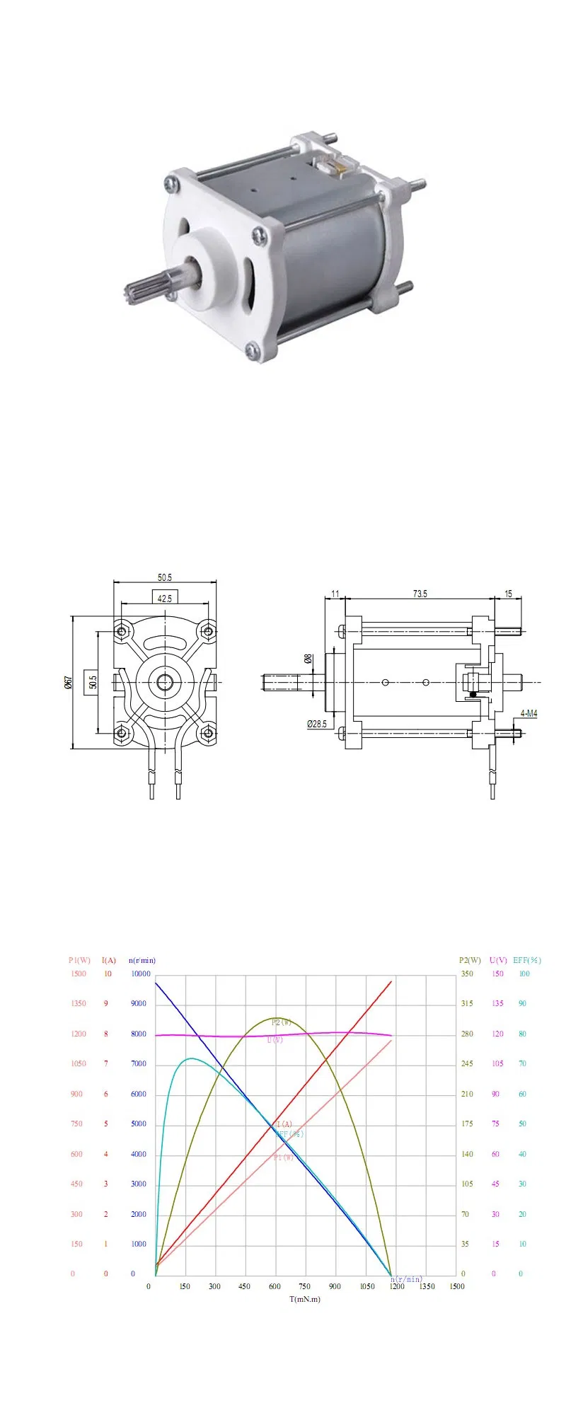 DC Brushed Electric Small Permanent Magnet Motor for Mini Vacuum Pump Motor