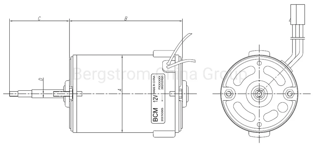 Electric dc actuator motor 12V DC 17A for Oil Pump BZY62A -08