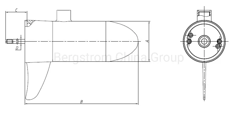 electric trolling motor outboard boat motor boat marine dc motor 24V 500W BZY21AL -0301