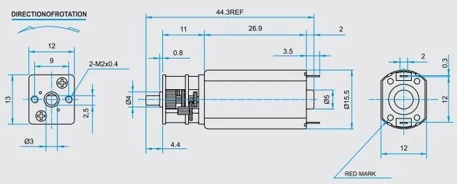 FF050 5V Volt DC High Torque DC Gear Motor