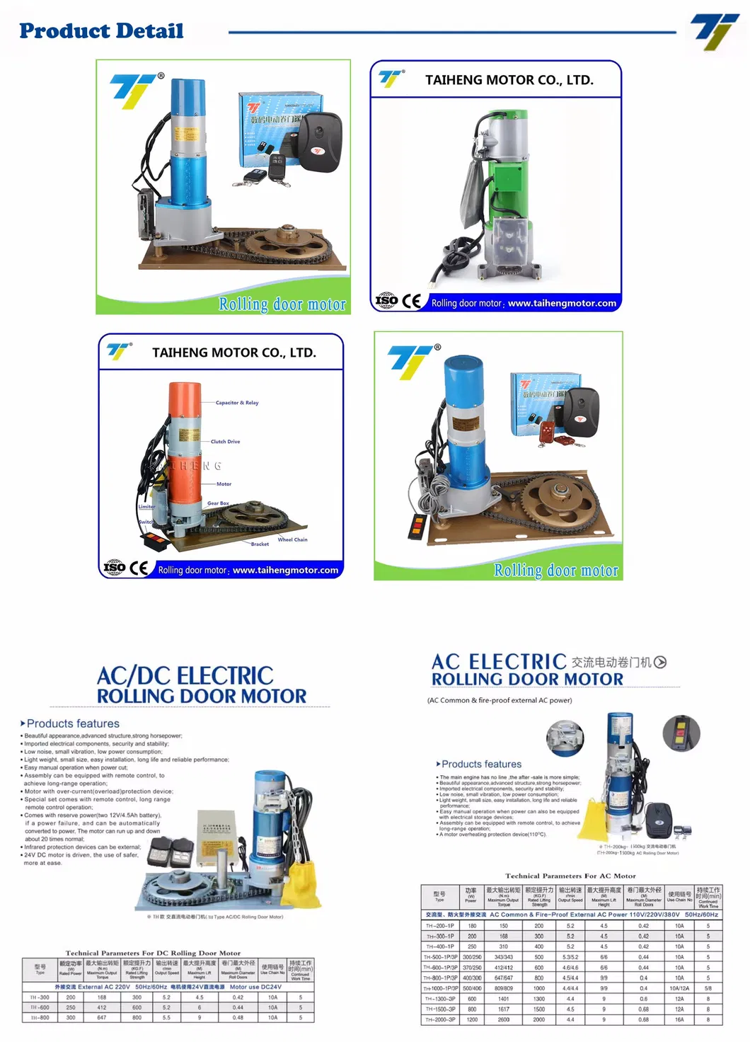 Garage Door Motor Roller Shutter Door Side Door Motor with Strong Lifting