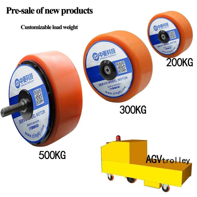 High Stability 16inch 48V 200rpm 20n. M 300kg Load Brushless DC Electrical Agv Driving Wheel Hub Motor for Moving Robot