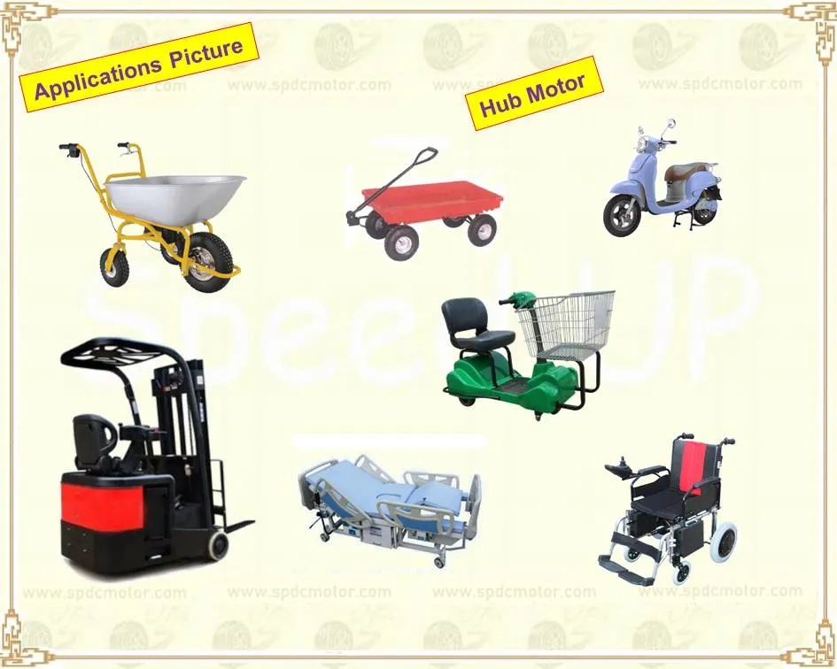 High Torque 24V 36V 48V 200W 300W 500W 20nm 30nm E Bike Brush Hub Motor for Electric Scooter Wheelchair with Emb Brake