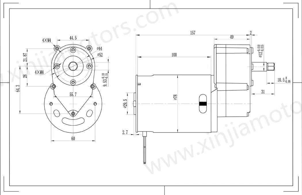High Torque Efficiency DC Gear Motor for Juicer Extractor