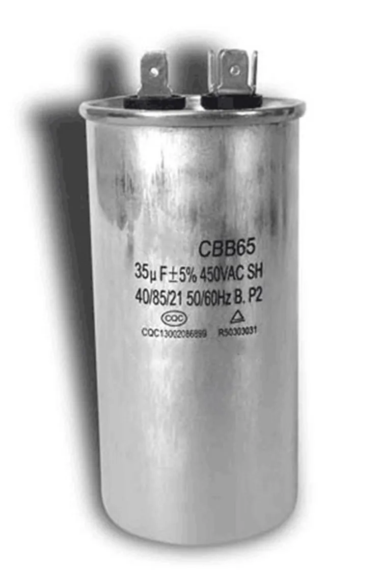 HVAC Parts Cbb65 AC Motor Aluminum Capacitors 450VAC 50/60Hz AC Capacitor