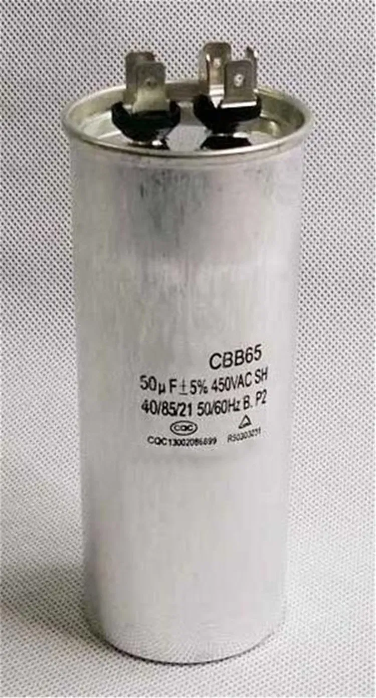 HVAC Parts Cbb65 AC Motor Aluminum Capacitors 450VAC 50/60Hz AC Capacitor
