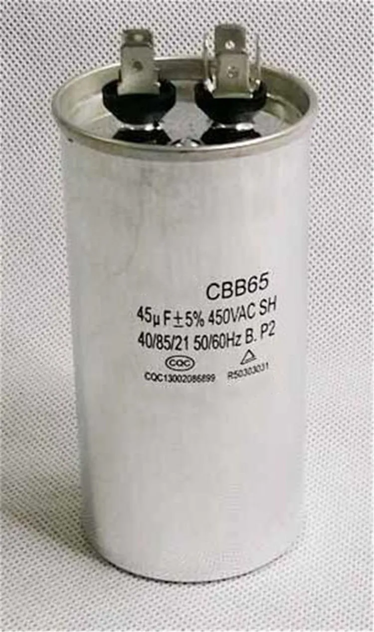 HVAC Parts Cbb65 AC Motor Aluminum Capacitors 450VAC 50/60Hz AC Capacitor