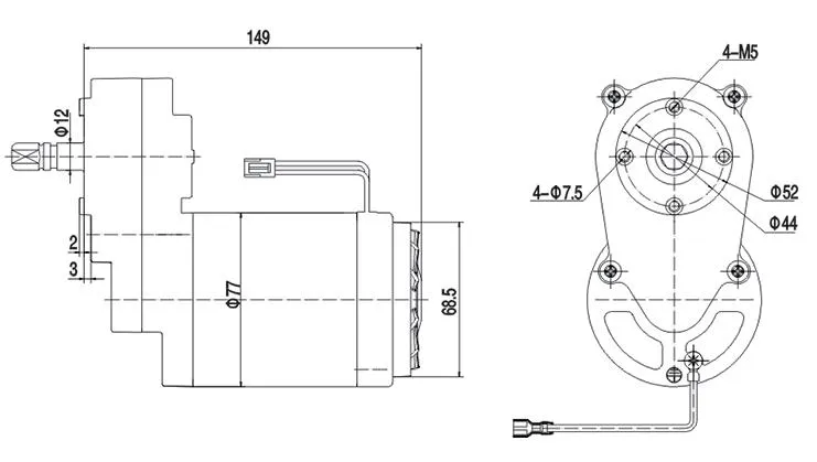 Lanshan Motor 150W 13nm Permanent Magnet DC Gear Motor Used for Slow Juicer