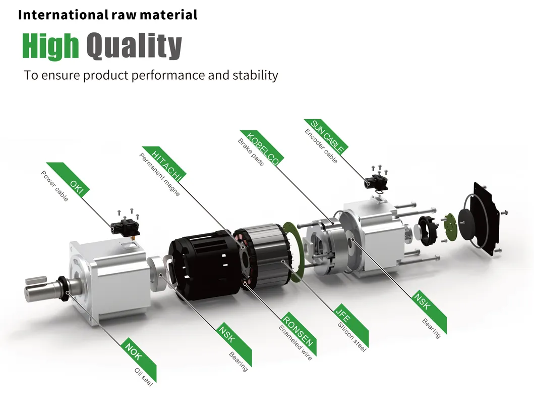 Mh040A 60mm 400W AC220V Servo Motor for 3D Printer Servo Motor