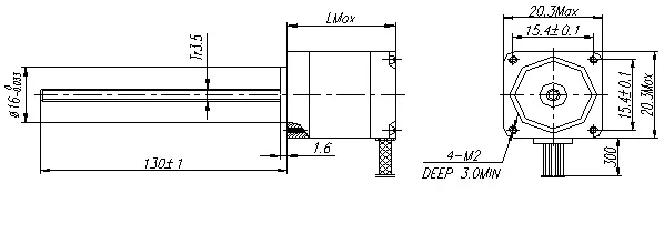 Miniature Nmea 8 20mm Hybrid Linear Stepper Motor with Ball Screw