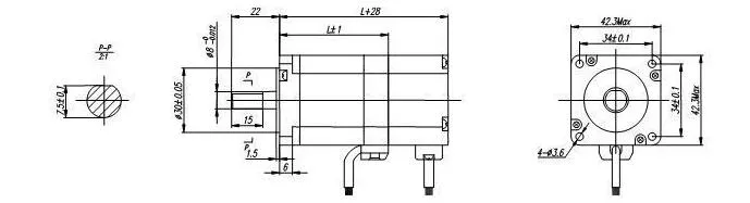 NEMA 17 40mm Hybrid Bipolar Stepper Servo Motor with Metal Gear for Satellite Communication Equipment