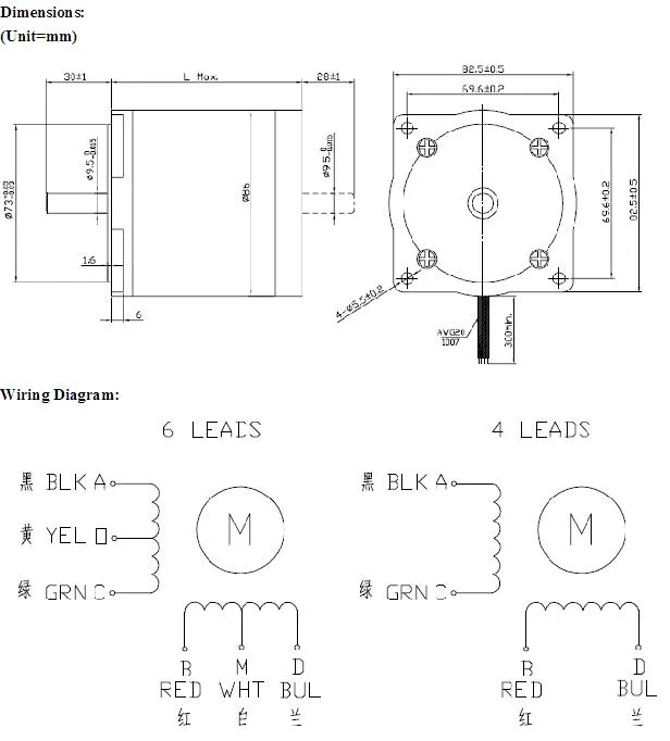 NEMA Stepper Motor 86 mm 2 Phase High Speed Stepper Motor for CNC