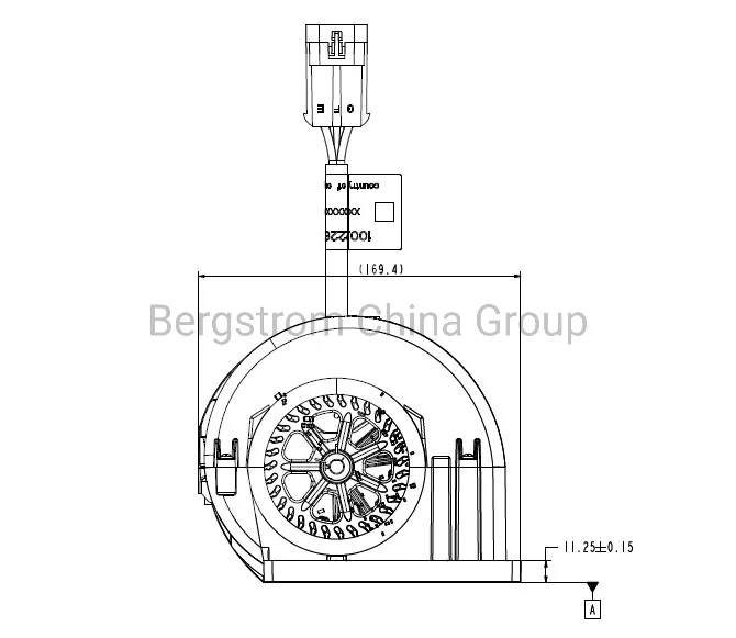 NEV Bus Off-highway vehicle Blower Fan BLDC up to 600W brushless electric motor and gearless DC motor D2304-8C -05