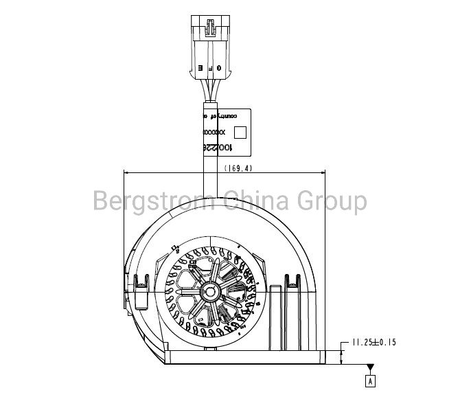 NEV Bus Off-highway vehicle Blower Fan BLDC up to 600W brushless electric motor and gearless DC motor D2304-8C -0501