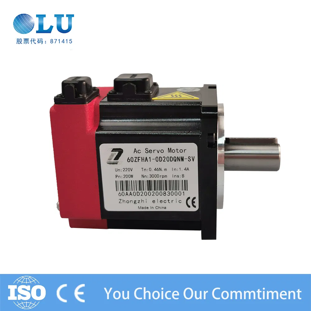 Oulu AC Absolut Encoder Servo Motor and Drive 0.4kw 80mm 1.27nm