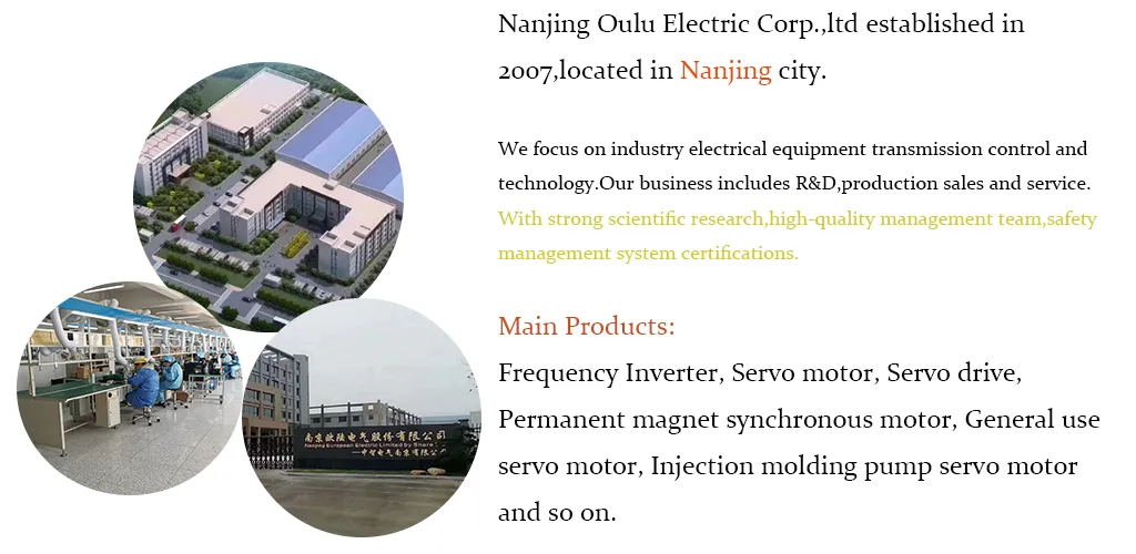 Oulu AC Absolut Encoder Servo Motor and Drive 0.4kw 80mm 1.27nm