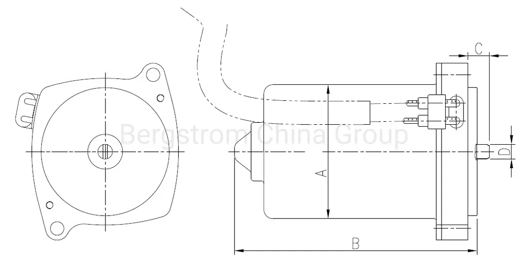 Outboard boat motor dc trim motor tilt motor electric motor oil pump motor 24V BZY37 -01