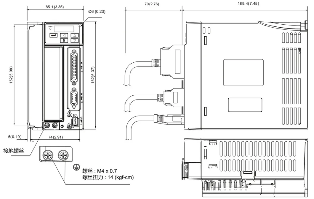 Siheng Brand 130sf-M06025+Kb05 AC Servo Motor and Driver 380V 1.5kw 1500W 6nm for CNC Machine