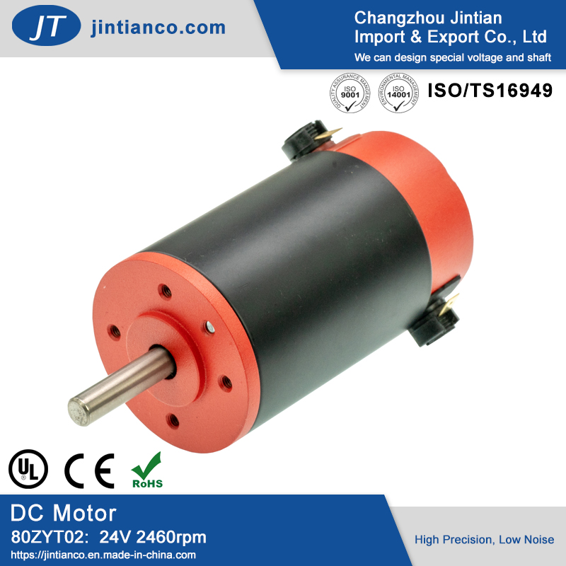 Size 80mm Pm DC Electric Moto 12volt /24volt Option for Optical Encoder