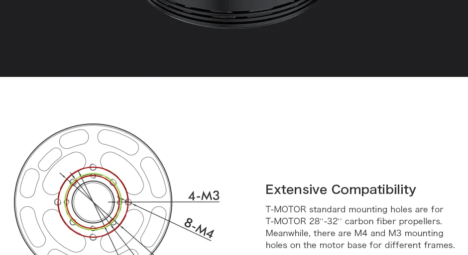 T-Motor Agriculture Drone Parts Brushless Motor P80III Pin Kv120 12s 17kg