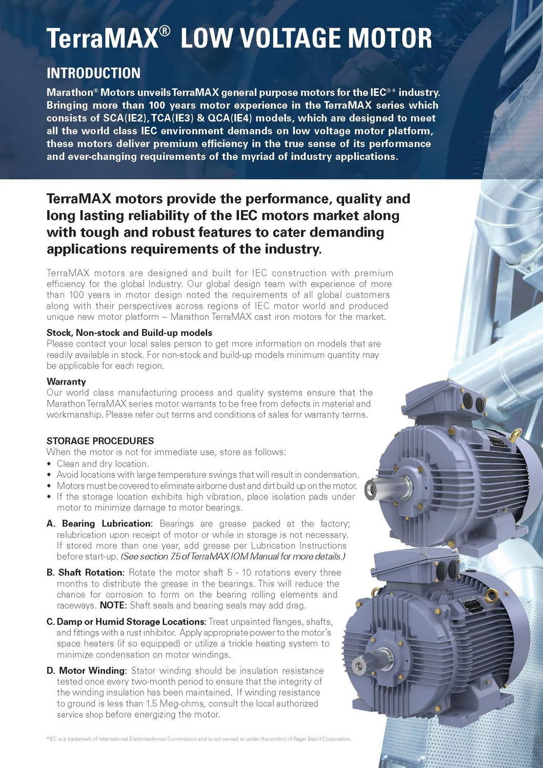 TCA Series-15kw/Ie3 Efficiency/Three Phase/Induction/AC/Low Voltage Motor