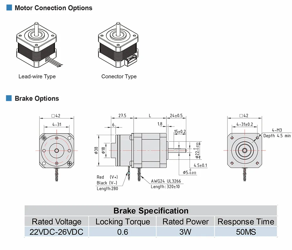 Unipolar NEMA 17 1.8 Degree Step Motor for 3D Printer