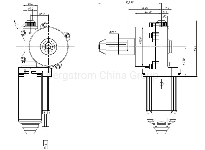 up to 500W RV awning motor 12V, 24V Tubular motor BCZ188-0501