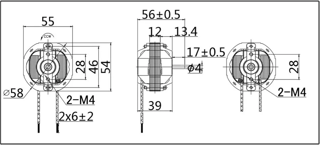Used in Heater High Speed Yj5812 Shaded Pole Motor with Low Noise Steady Start