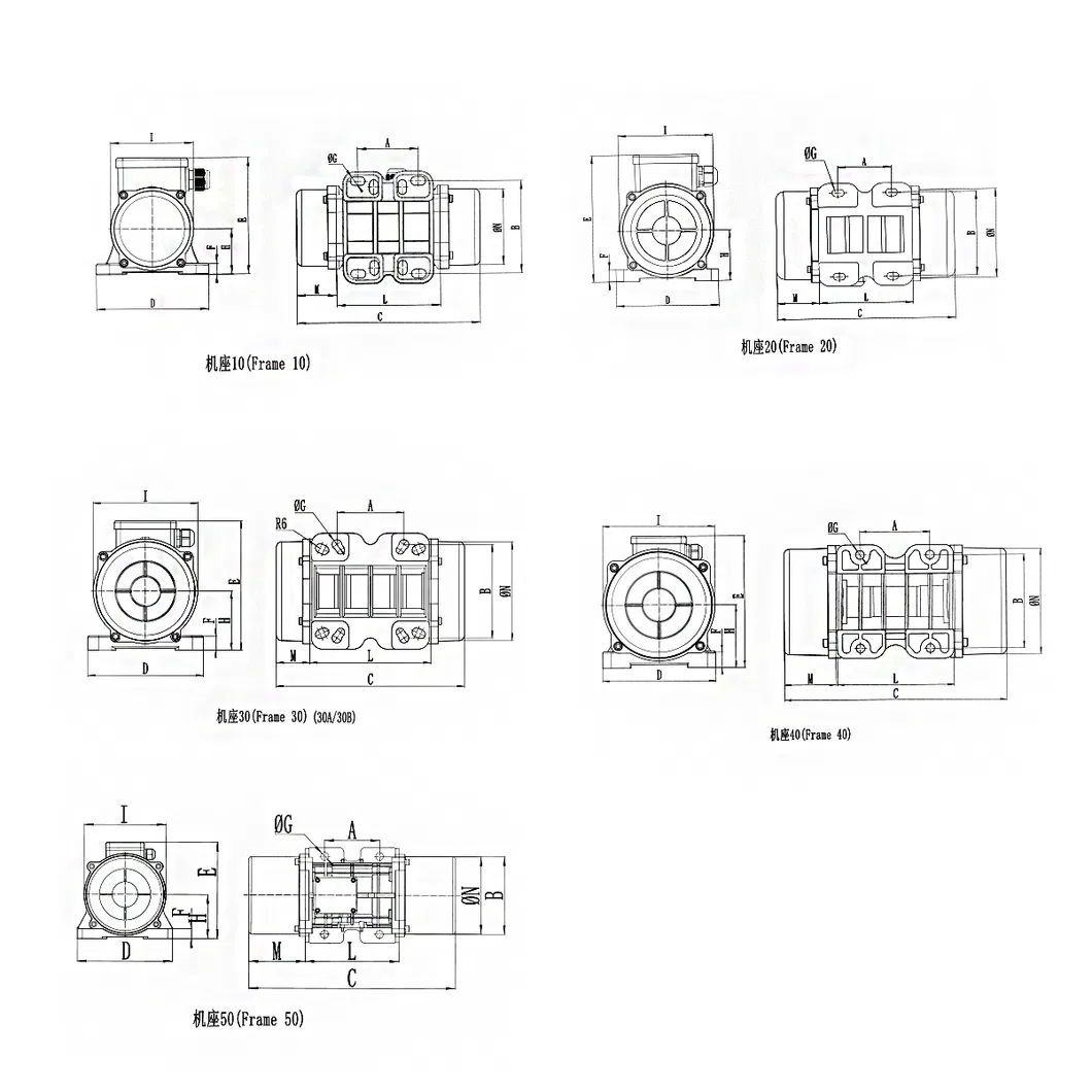 Vibrator Motor AC Electric Motor 2.2kw 50kn Electric Motor Vibrator Mve800/15-50