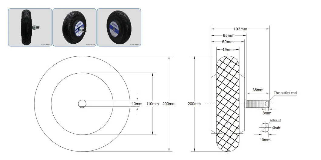 Zltech 8 Inch 24V 150W 3A-17A 6.5n. M 200rpm 120kg Load Brushless BLDC Electric Robot Hub Wheel Servo Motor and Driver Kit for Agv